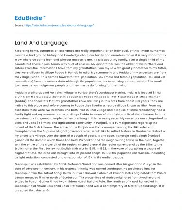 Interconnection of Geography and Linguistics