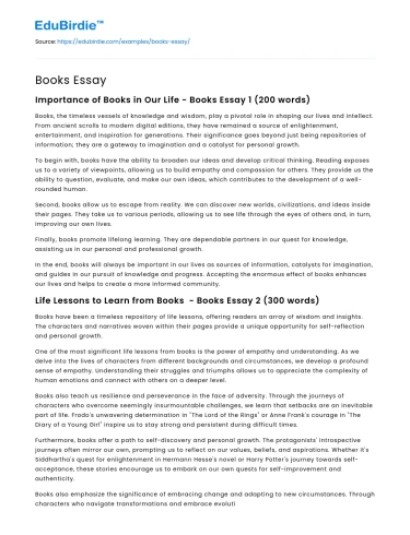 Books Essay