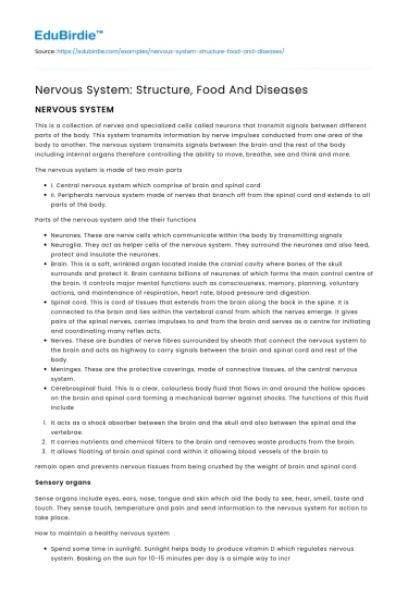 The Complexities of the Nervous System