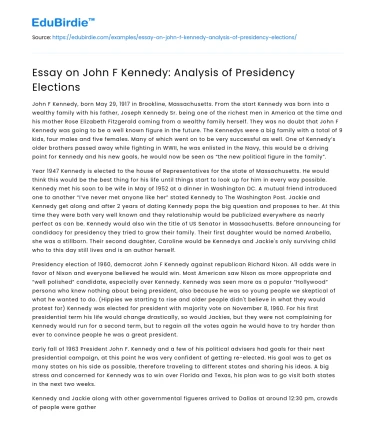 The 1960 Presidential Election: Kennedy’s Triumph