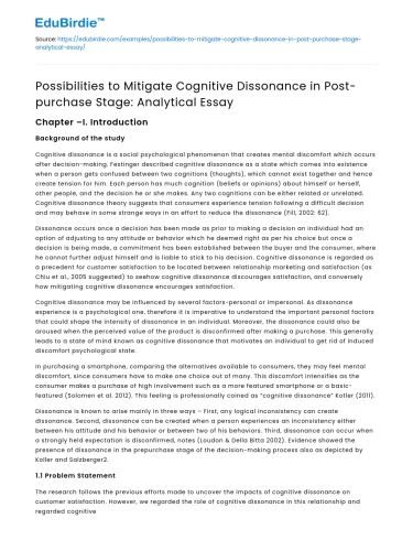 Mitigating Cognitive Dissonance Post-purchase