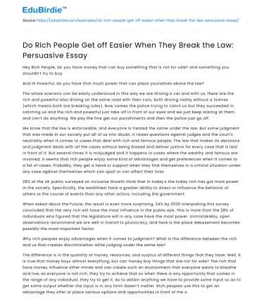 Do Rich People Get off Easier When They Break the Law