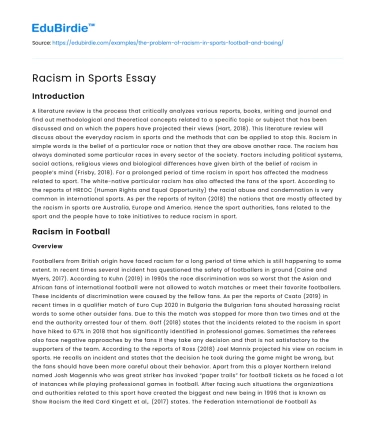 Racism in Sports Essay