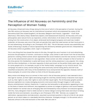 Art Nouveau’s Influence on Femininity & Women’s Perception Today