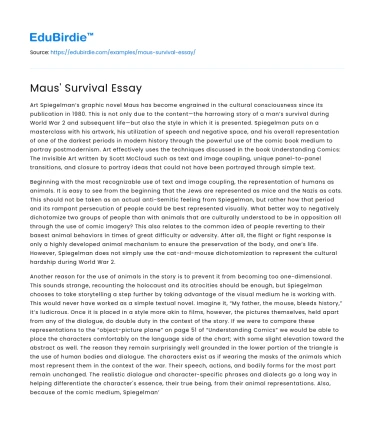 Maus’ Survival Essay
