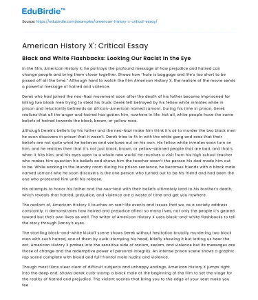 American History X’: Critical Essay