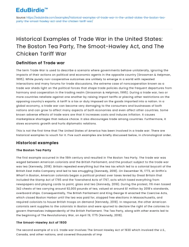 Historical Trade Wars in the United States: Boston Tea Party and More