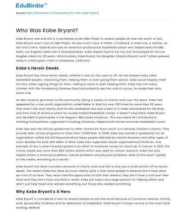 Who Was Kobe Bryant?