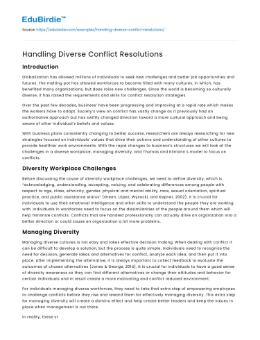 Handling Diverse Conflict Resolutions