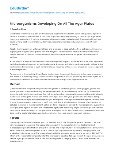 Microbial Growth on Agar Plates: An In-Depth Exploration