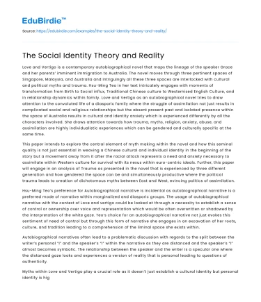 The Social Identity Theory and Reality