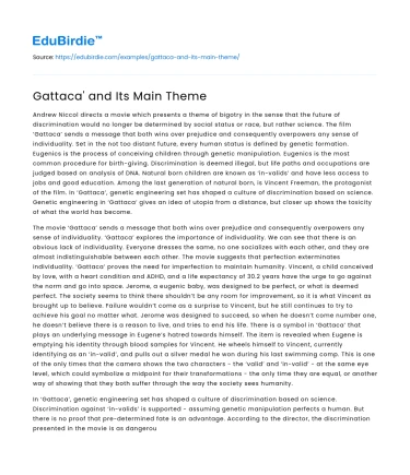 Gattaca’ and Its Main Theme