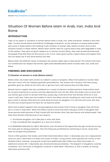 Pre-Islamic Women’s Roles in Ancient Societies