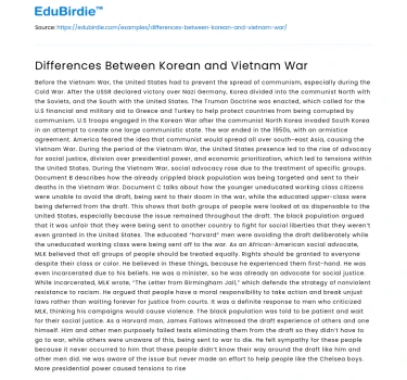 Differences Between Korean and Vietnam War