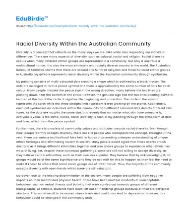 Racial Diversity Within the Australian Community
