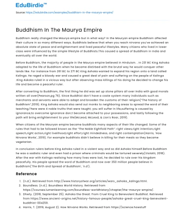 Buddhism In The Maurya Empire