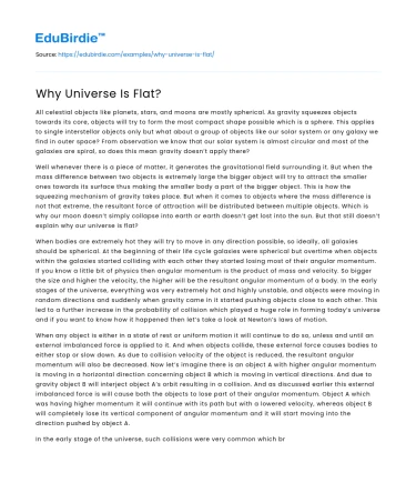 Why Universe Is Flat?