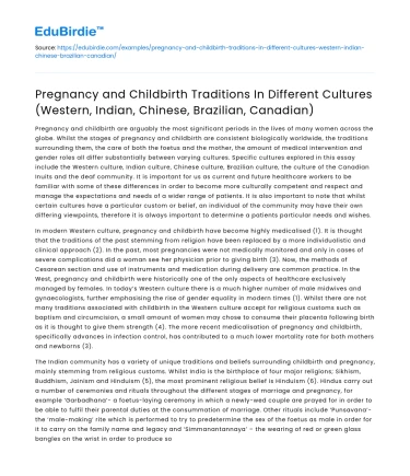 Pregnancy and Childbirth Traditions Across Cultures