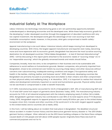 Industrial Safety At The Workplace