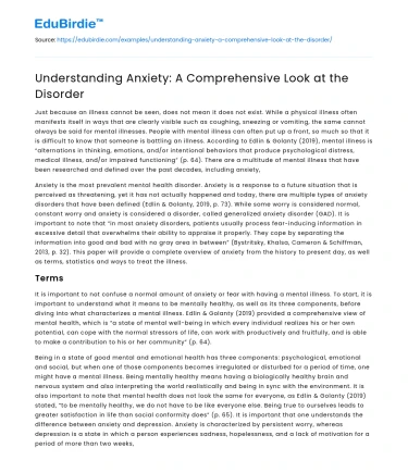 Understanding Anxiety: A Comprehensive Look at the Disorder