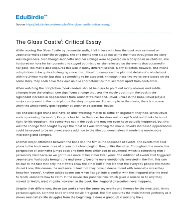 The Glass Castle’: Critical Essay