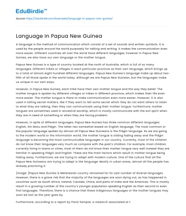 Language In Papua New Guinea