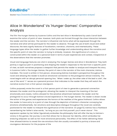 Alice in Wonderland’ Vs ‘Hunger Games’: Comparative Analysis