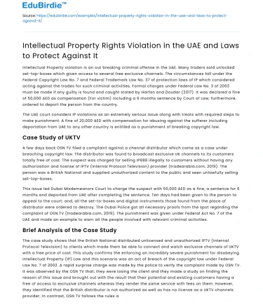 Safeguarding Creativity: UAE’s Intellectual Property Laws