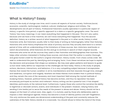 What is History? Essay