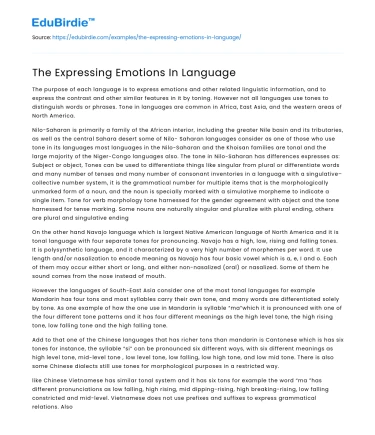 Articulating Emotions through Language