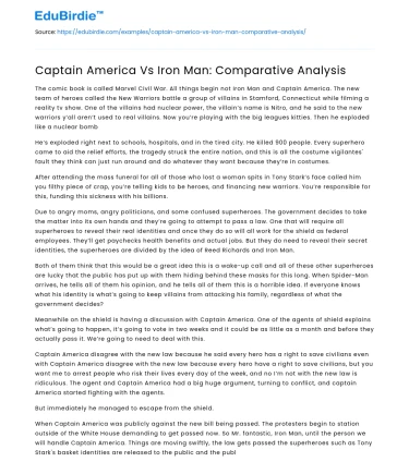 Leadership and Ideals: Captain America and Iron Man