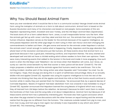 Why You Should Read Animal Farm
