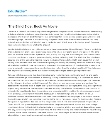 ‘The Blind Side’: Book Vs Movie