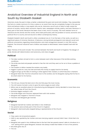 Industrial Transformation in Gaskell’s North and South