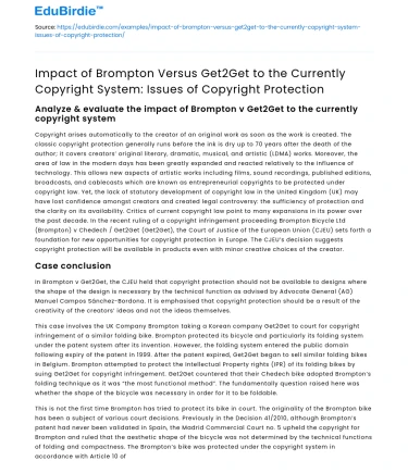 Impact of Brompton vs Get2Get on Copyright Protection