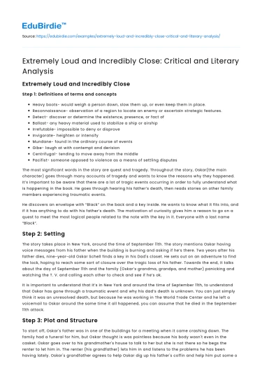 The Complexities of Extremely Loud and Incredibly Close