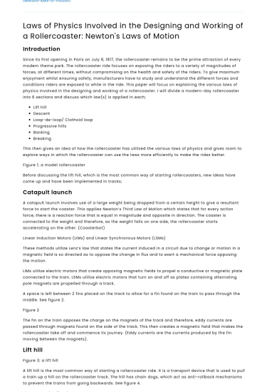 Physics Laws in Rollercoaster Design: Newton’s Laws