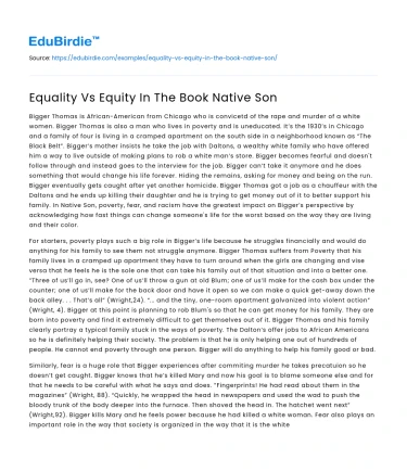 Justice in Richard Wright’s Native Son