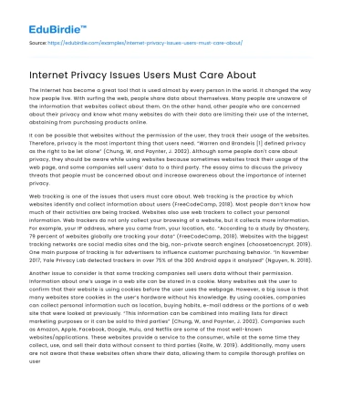 Internet Privacy Issues Users Must Care About