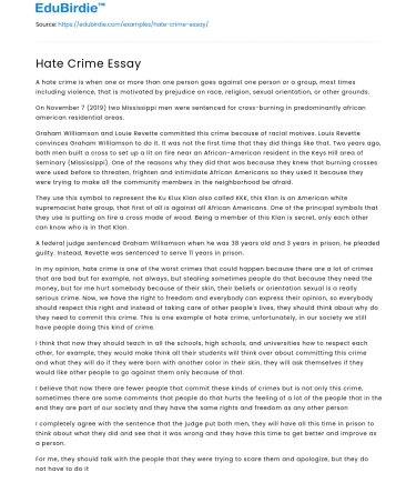 The Dynamics of Hate Crimes