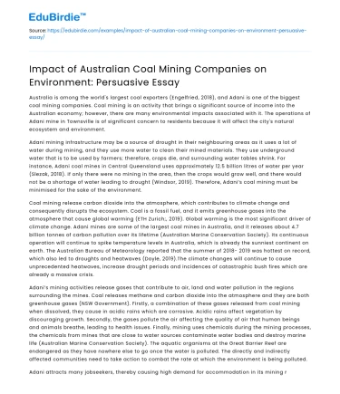 Negative Effects of Mining on Environment
