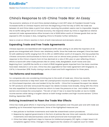 China’s Response to US-China Trade War: An Essay