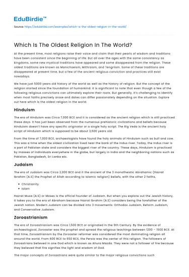 Tracing the Origins of Ancient Religions