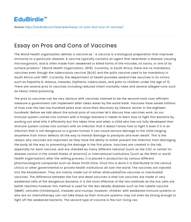 The Impact of Vaccinations: A Balanced Perspective