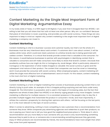 Importance of Content Marketing in Digital Marketing