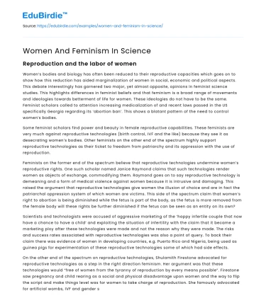 Women And Feminism In Science