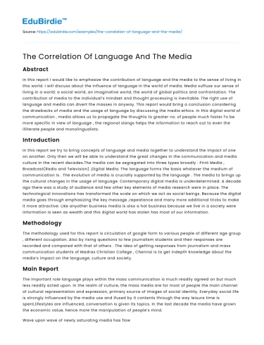 The Interplay Between Language and Media