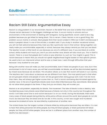 Racism: An Unyielding Challenge