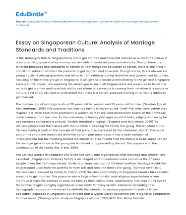 Singaporean Marriage Traditions: Cultural Analysis