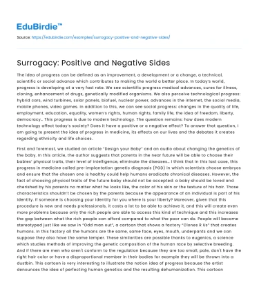 Surrogacy: Positive and Negative Sides
